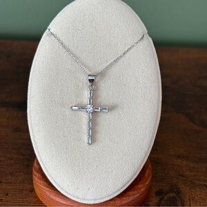 Silver Cross Pendant Necklace